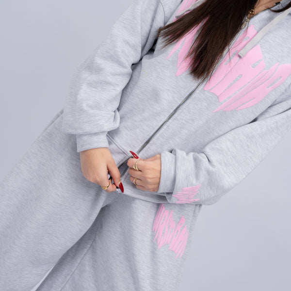 Melton Loose Fit Suit(white Gray)