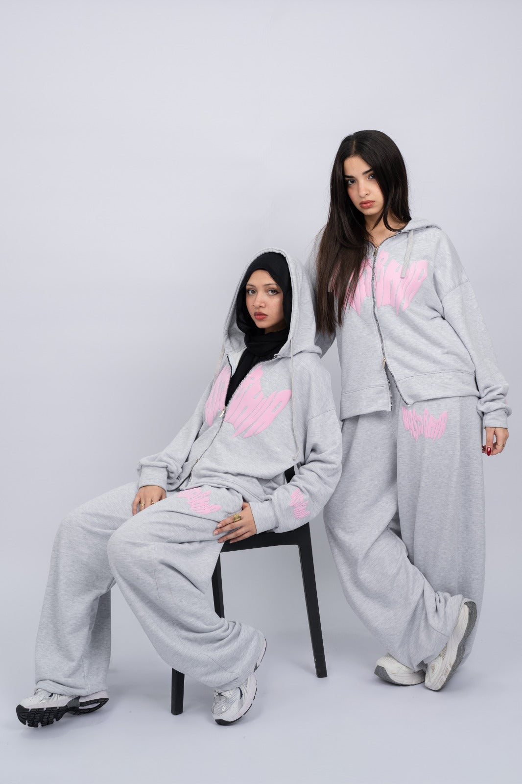 Melton Loose Fit Suit(white Gray)