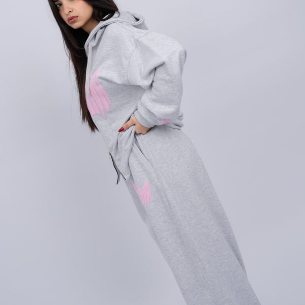 Melton Loose Fit Suit(white Gray)